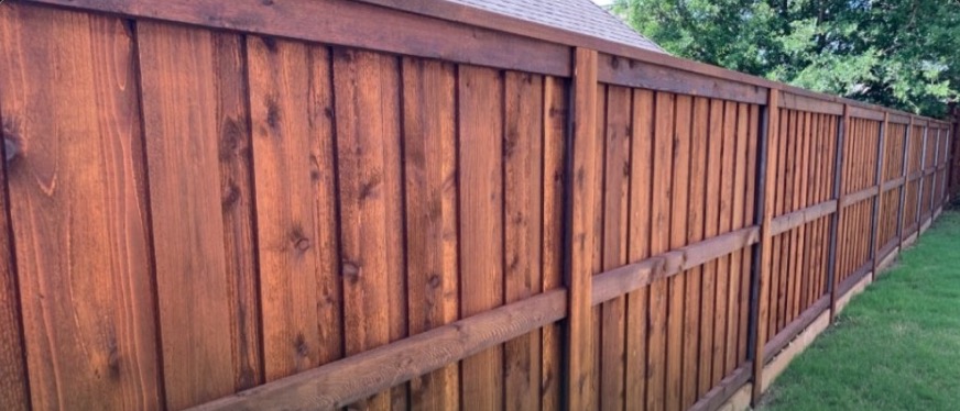 Cedar board-on-board fence
